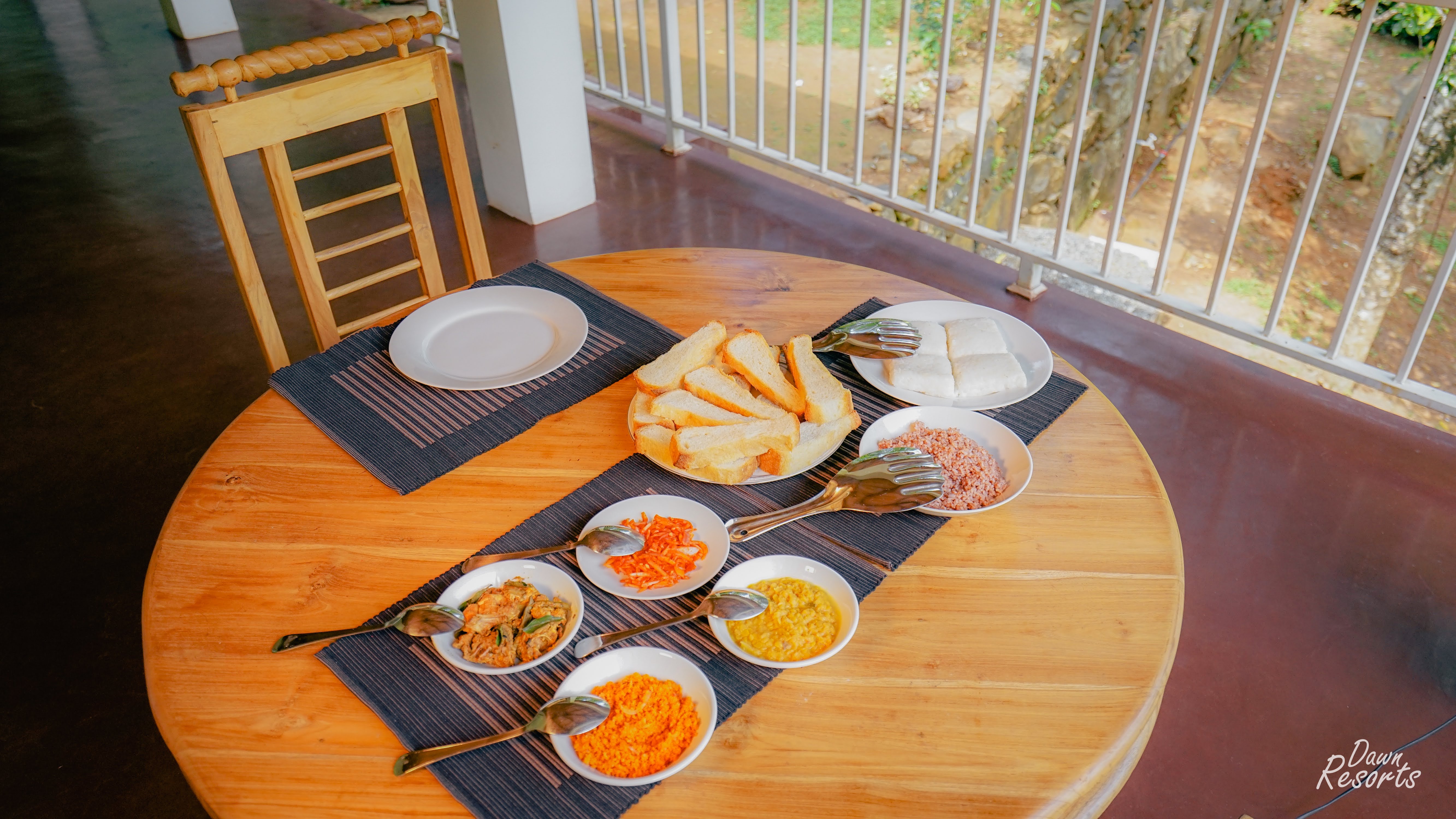 Fresh herbs and vegetables from our garden